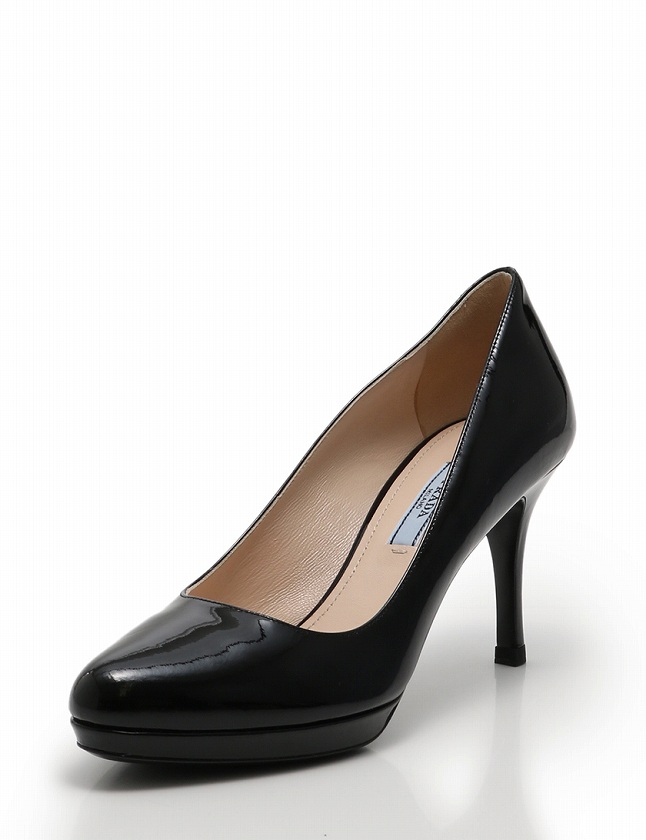 ブラックエナメルレザー プラットフォームヒール Christian Louboutin  