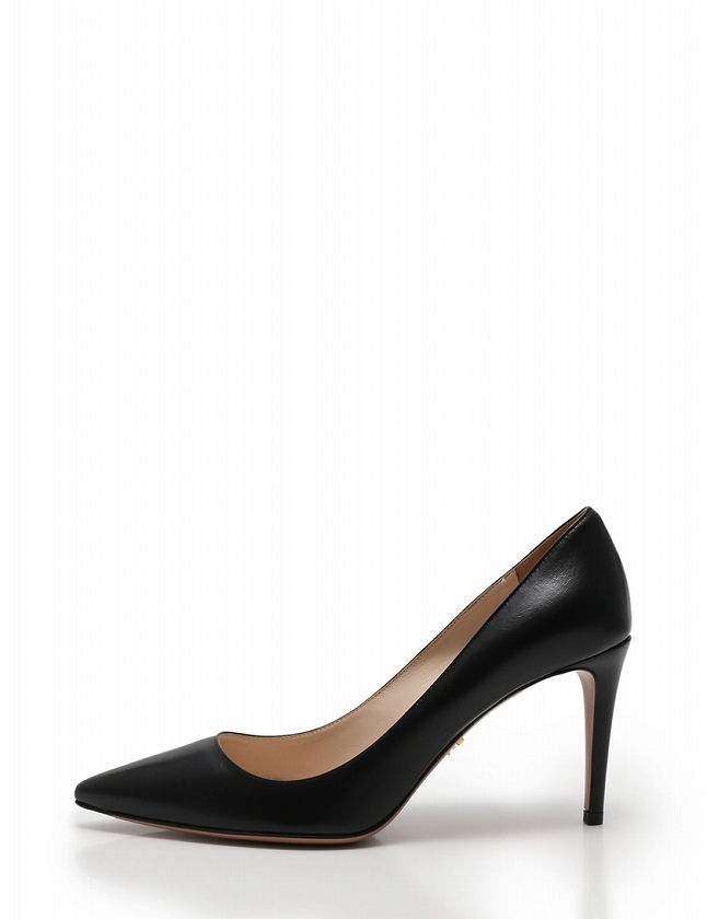 プラダ PRADA パンプス ヒール 黒 ブラック 24.5cm シューズ 