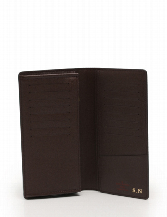 ルイヴィトン ダミエ ポルトフォイユ ブラザ 長財布 茶色 折り財布