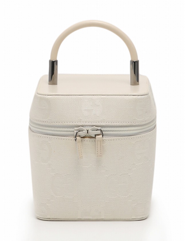 GUCCI アイボリー レザー ハンドバッグ 保存袋付き