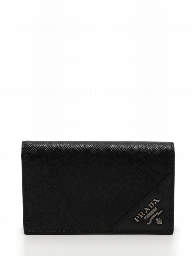 プラダ PRADA カードケース 名刺入れ 黒 ブラック 小物 サフィアーノ  