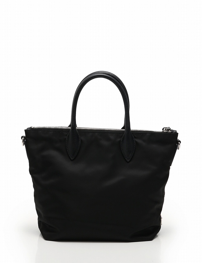 プラダ PRADA ハンドバッグ ショルダーバッグ 黒 ブラック 青 ナイロン