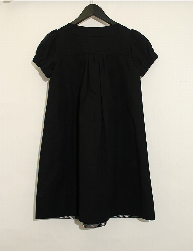 BURBERRY BLUE LABEL リネン コットン ワンピース ブラック カジュアル