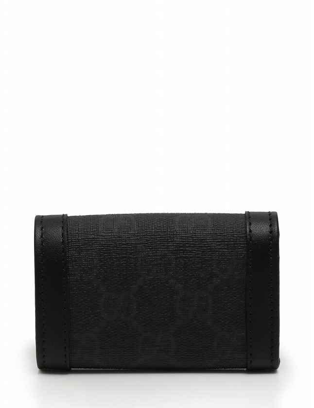 グッチ GUCCI キーケース 6連 GGスプリーム 黒 ブラック 小物 PVC