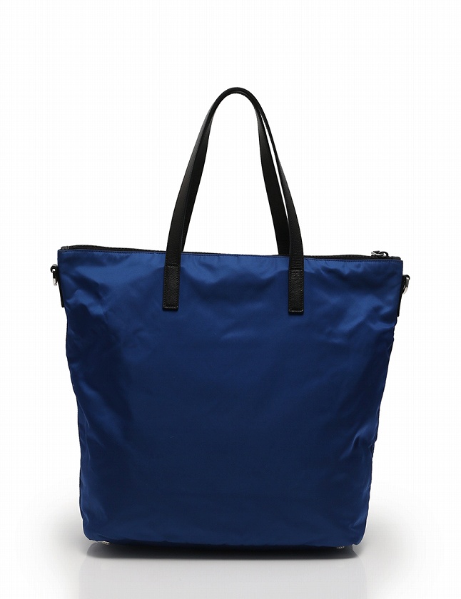 プラダ PRADA トートバッグ ショルダーバッグ 青 ブルー 黒 ナイロン  
