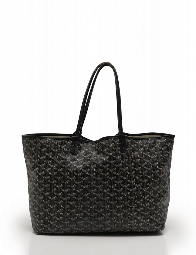 ゴヤール GOYARD トートバッグ サンルイ PM 黒 ブラック 総柄 PVC 