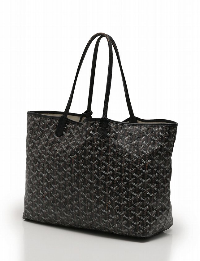 ゴヤール GOYARD トートバッグ サンルイ PM 黒 ブラック 総柄 PVC 