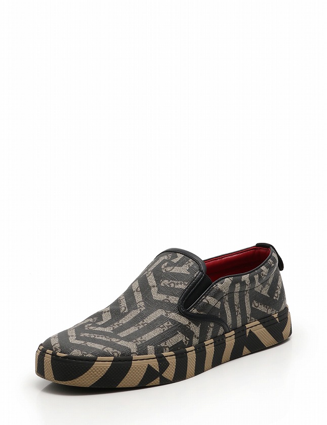 グッチ Gucci スリッポン スニーカー 黒 ブラック ベージュ Ggカレイド スプリーム 26 5cm シューズ 7 1 2 Pvc 箱 保存袋付き メンズ 114 ベクトルパーク