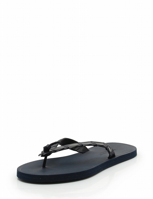 ボッテガヴェネタ BOTTEGA VENETA サンダル ネイビー 紺 25cm シューズ 