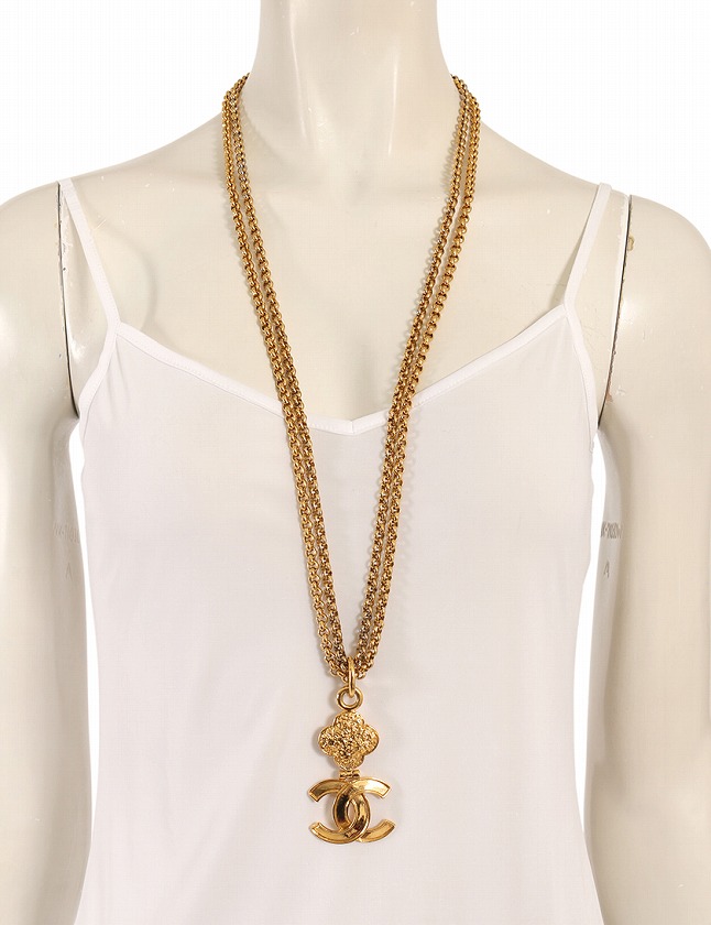 シャネル CHANEL ネックレス ペンダント ロング CCマーク ロゴ