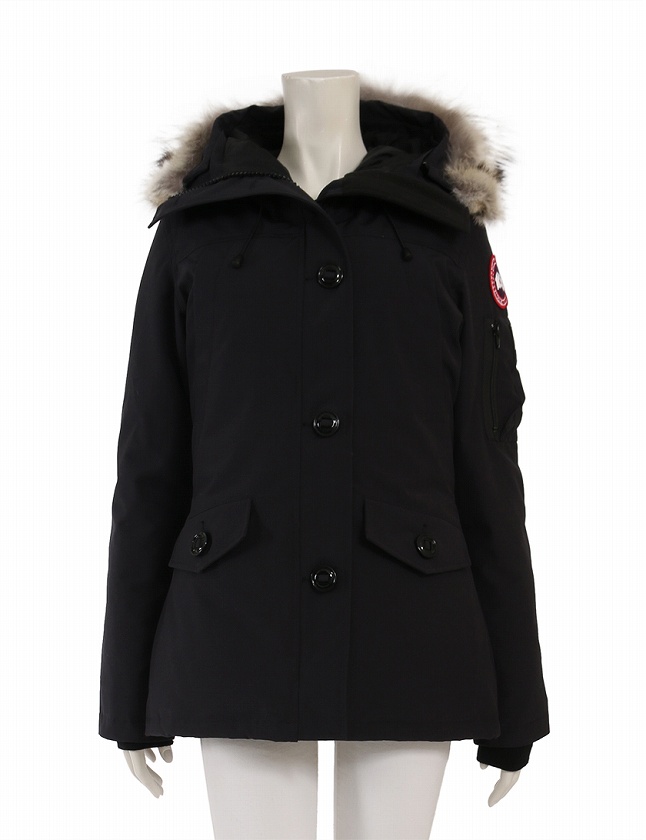 カナダグース CANADA GOOSE ダウンコート モンテベロパーカ ネイビー 紺 アウター ワンポイント S コットン 綿 コヨーテ MONTEBELLO PARKA 2530L 箱付き レディース