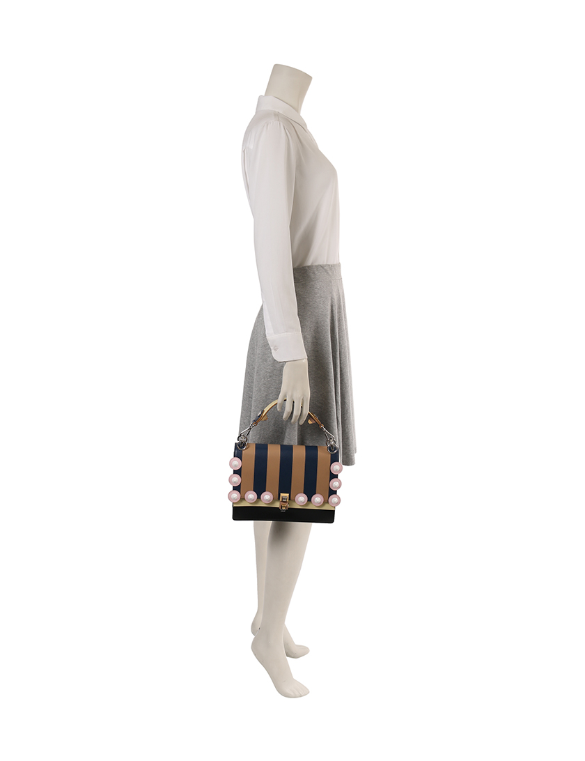 フェンディ FENDI ハンドバッグ ショルダーバッグ キャナイ ベージュ 