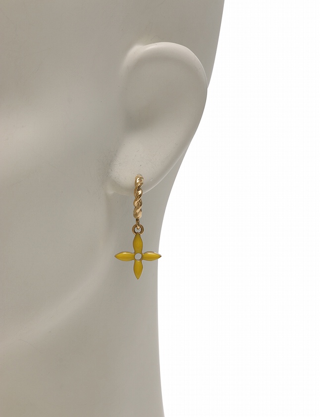 LOUISVUITTON ブークルドレイユ フープピアス 赤 黄 ゴールド 3点