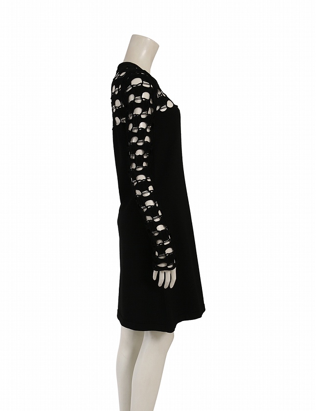 ルイヴィトン LOUIS VUITTON ワンピース ニット 黒 ブラック 長袖 ミニ ルイヴィトン LOUIS VUITTON ワンピース ニット 黒 ブラック 長袖 ミニ