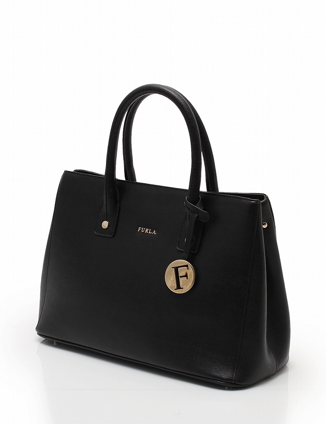 フルラ FURLA ハンドバッグ ショルダーバッグ 黒 ブラック レザー 