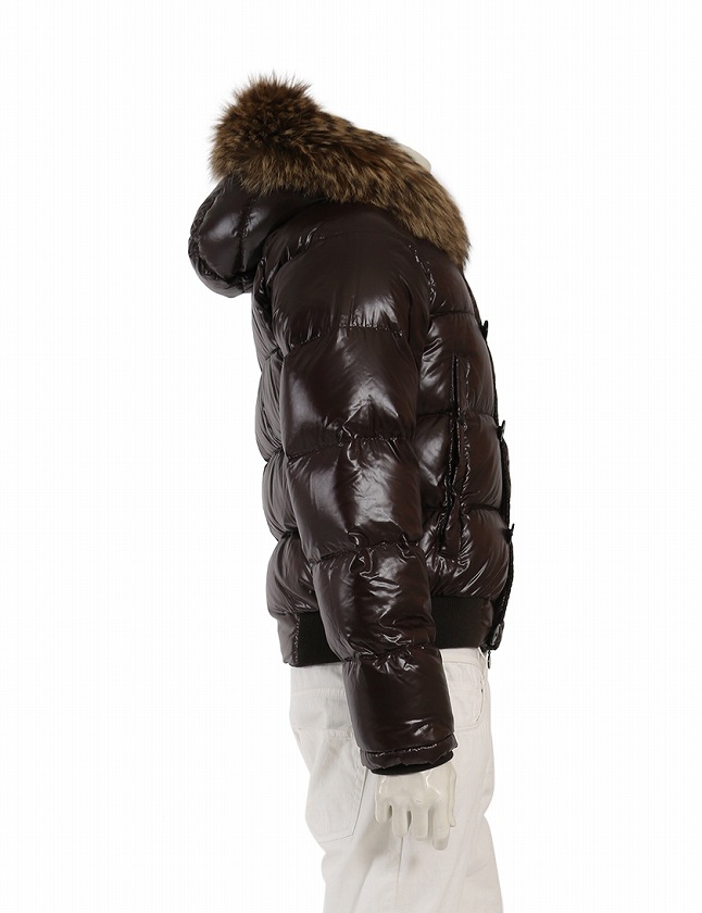 モンクレール MONCLER ダウンジャケット 茶色 ブラウン M