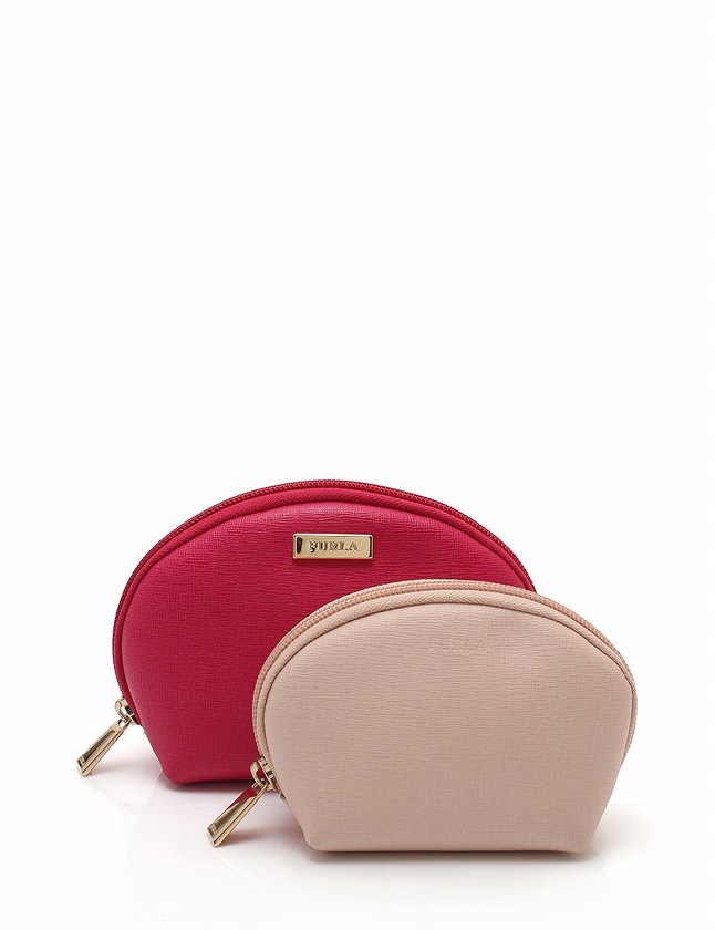 フルラ FURLA コスメポーチ 2点セット ピンクベージュ ピンク 小物 