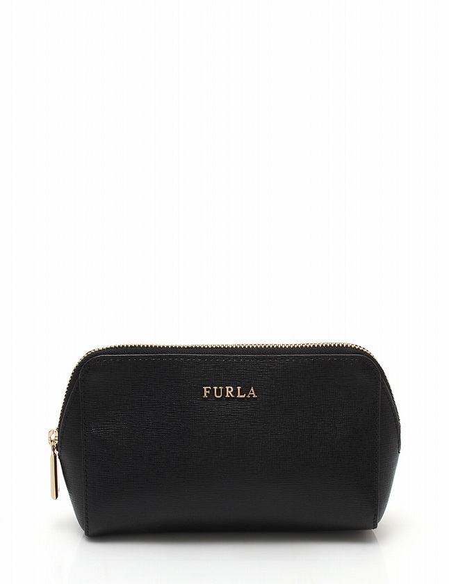 フルラ FURLA ポーチ 黒 ブラック 小物 レザー 保存袋付き レディース 