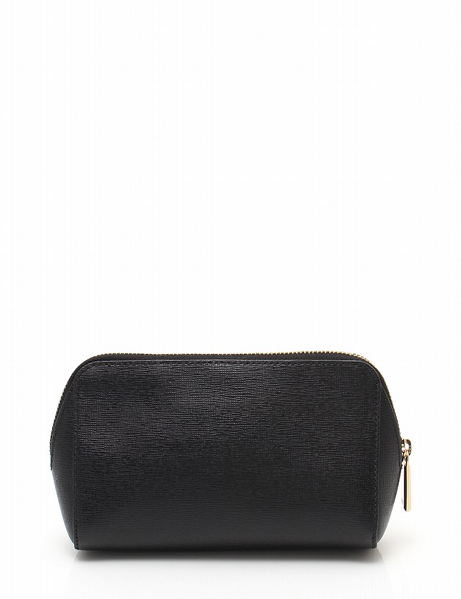 フルラ FURLA ポーチ 黒 ブラック 小物 レザー 保存袋付き レディース 