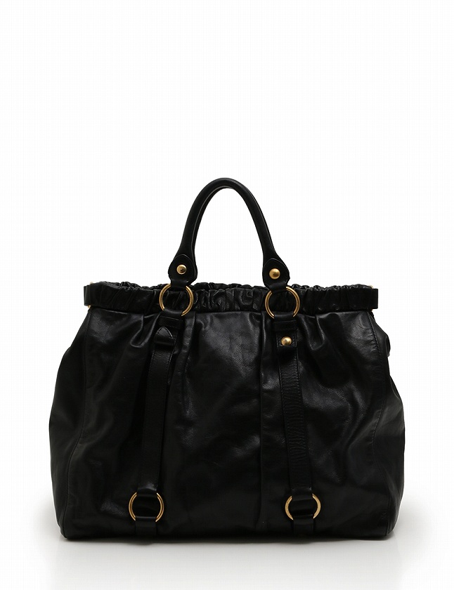 ミュウミュウ miumiu ハンドバッグ ショルダーバッグ 黒 ブラック 
