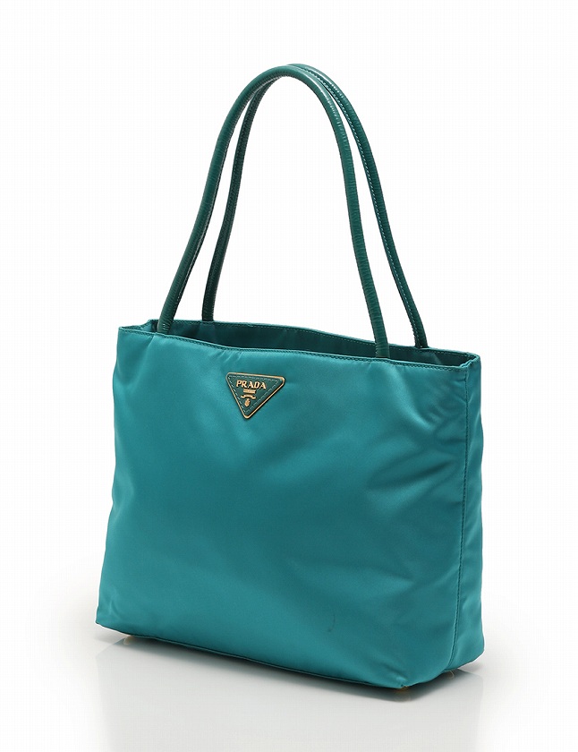 プラダ PRADA トートバッグ ハンドバッグ 水色 ライトブルー