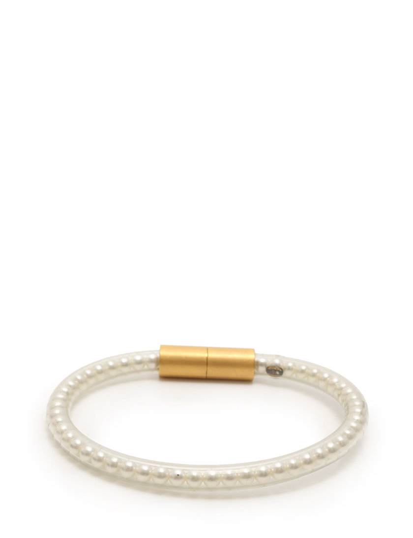 シャネル CHANEL ブレスレット チューブ クリア 白 ゴールド 00 S  