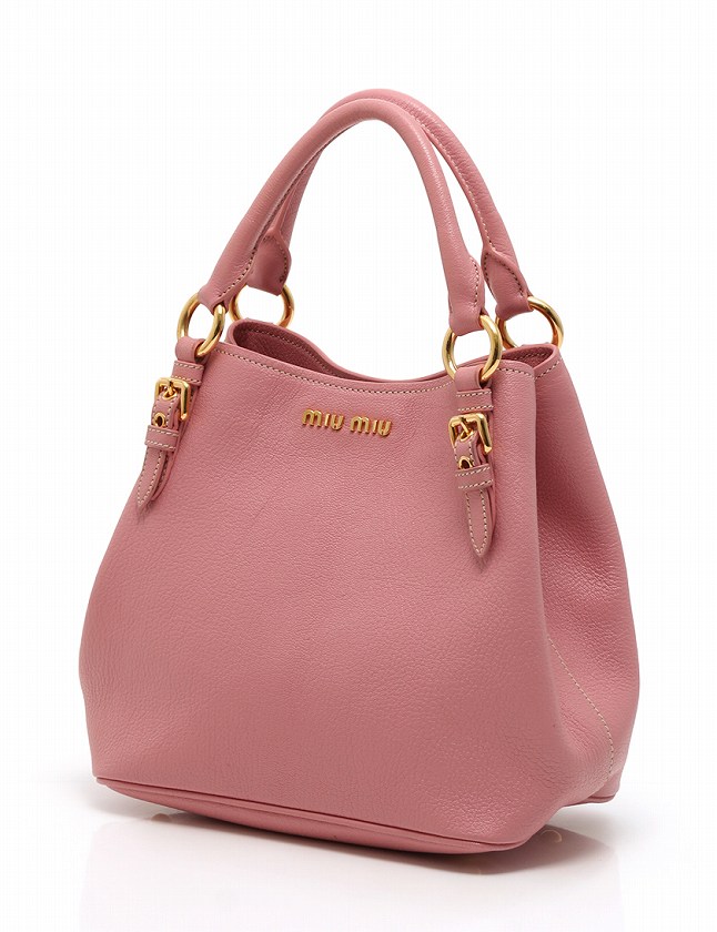 ミュウミュウ miumiu ハンドバッグ ショルダーバッグ ピンク レザー
