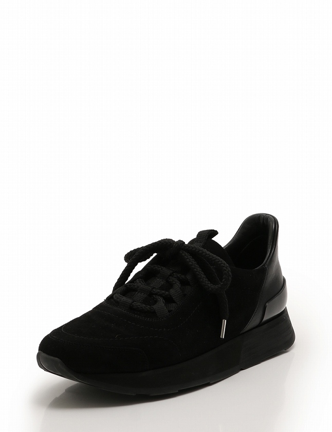 エルメス HERMES スニーカー ローカット マイルス 黒 ブラック 24cm  