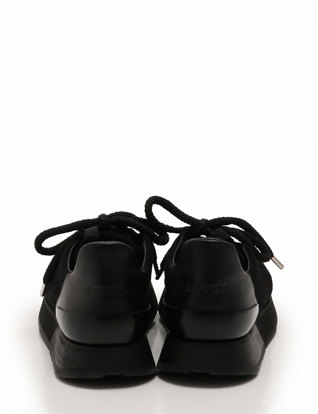 ★HERMES Miles マイルス ローカットスニーカー レザー ファブリック エルメス HERMES スニーカー ローカット マイルス 黒 ブラック