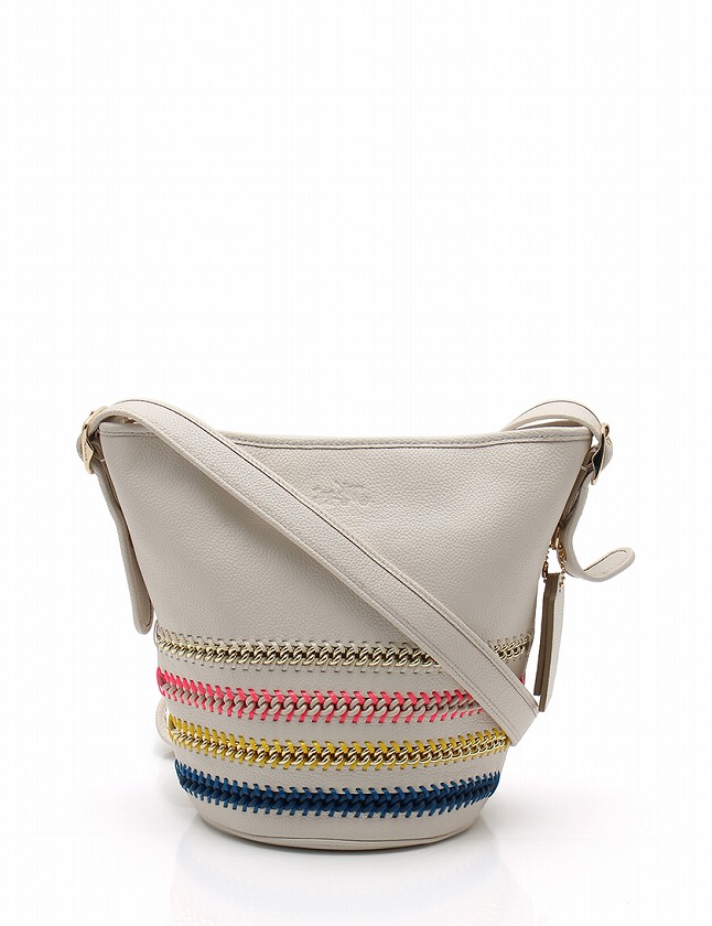 コーチ COACH ショルダーバッグ チョークマルチ チェーン 白