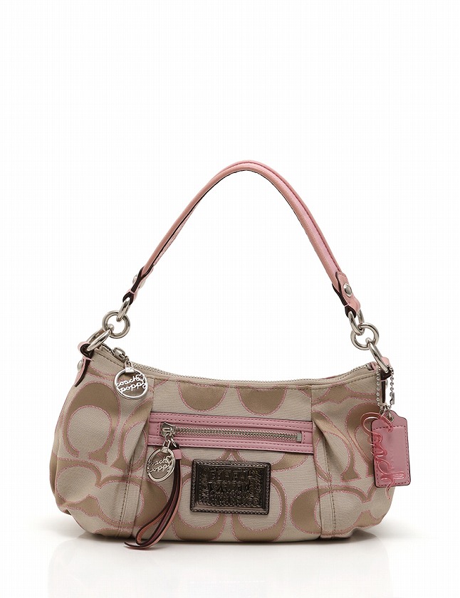 コーチ COACH ショルダーバッグ シグネチャー ベージュ ピンク 