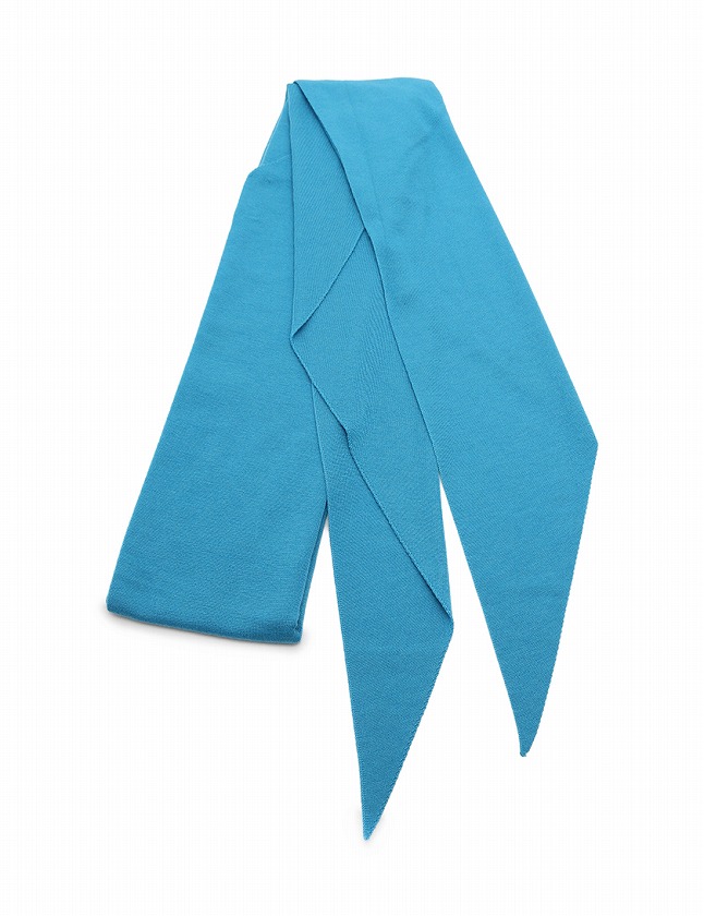 エルメス HERMES ショール カシミヤ ニット ターコイズブルー 青 小物