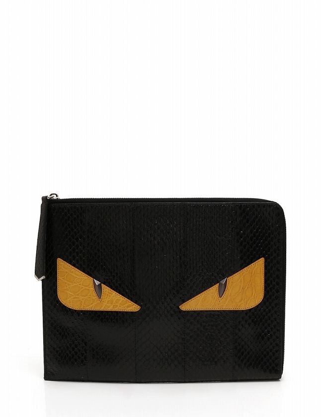 フェンディ FENDI クラッチバッグ モンスター L字ファスナー フラット  