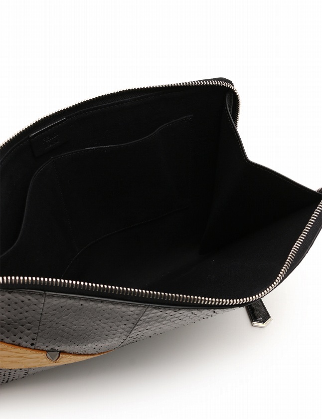 フェンディ FENDI クラッチバッグ モンスター L字ファスナー フラット  