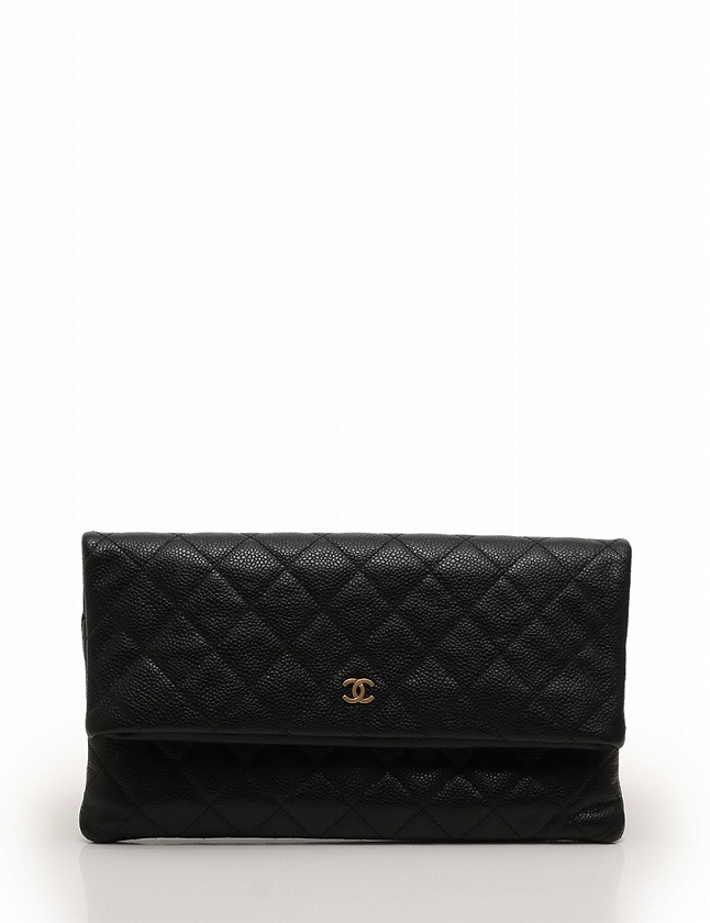 シャネル CHANEL クラッチバッグ マトラッセ ココマーク 黒 ブラック 