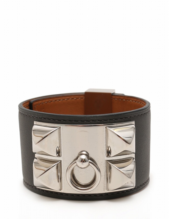 エルメス HERMES バングル ブレスレット コリエドシアン エタン グレー 