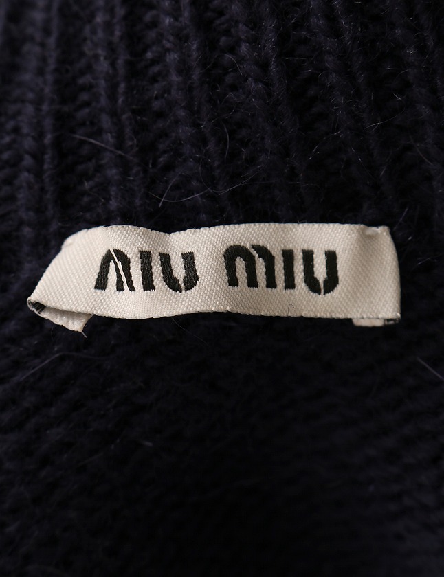 ミュウミュウ miumiu ワンピース ネイビー 紺 M ワンピース 半袖