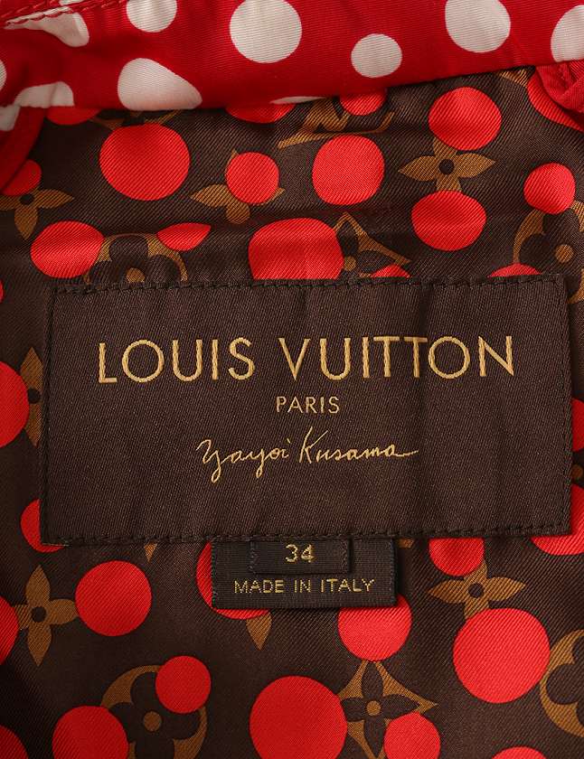ルイヴィトン LOUIS VUITTON トレンチコート 赤 レッド 白 XS