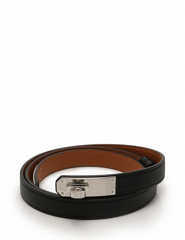 エルメス HERMES ケリーベルト 革ベルト ノワール 黒 ブラック 