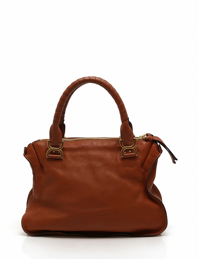 Chloé ブラウンレザー ハンドバッグ 保存袋付き