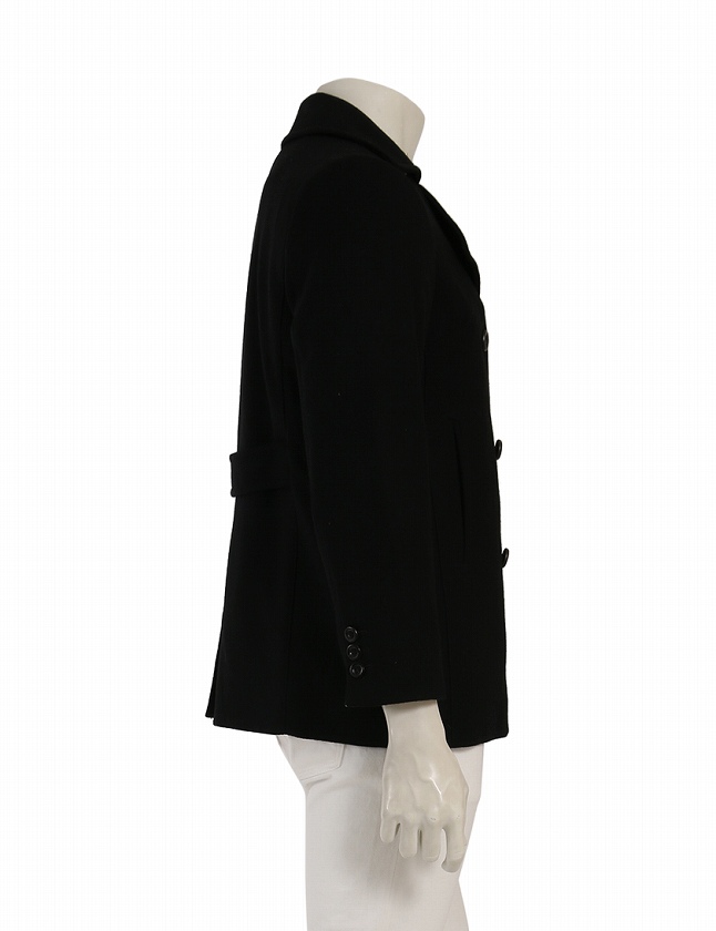 バーバリーロンドン BURBERRY LONDON Pコート ピーコート 黒 ブラック