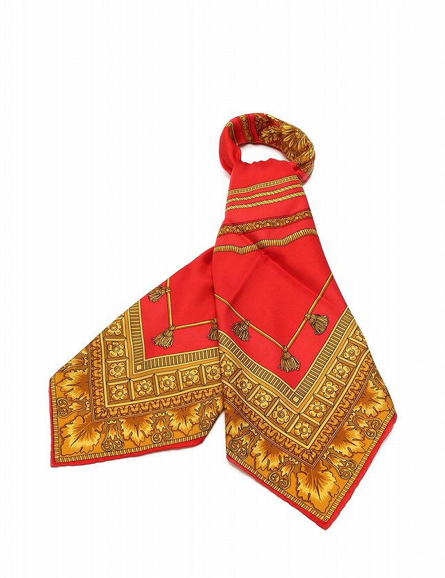 セリーヌ CELINE スカーフ スクエア 赤 レッド ゴールド 小物 総柄