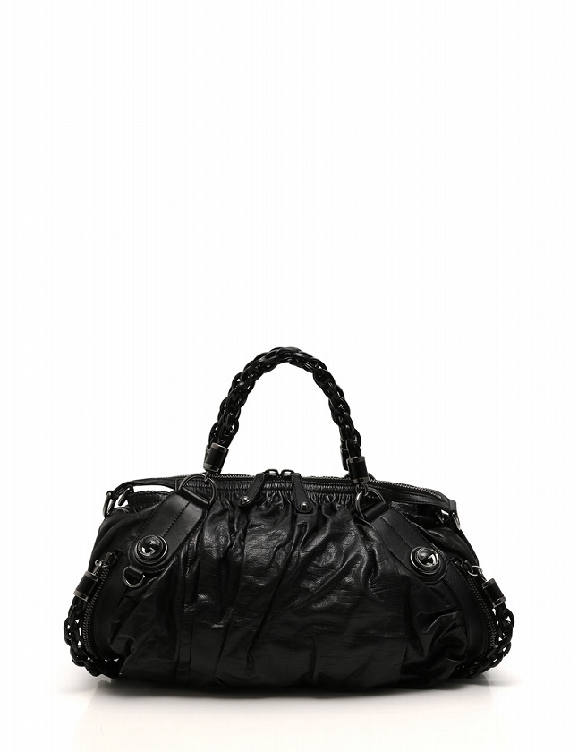 グッチ GUCCI ハンドバッグ ショルダーバッグ 黒 ブラック レザー 