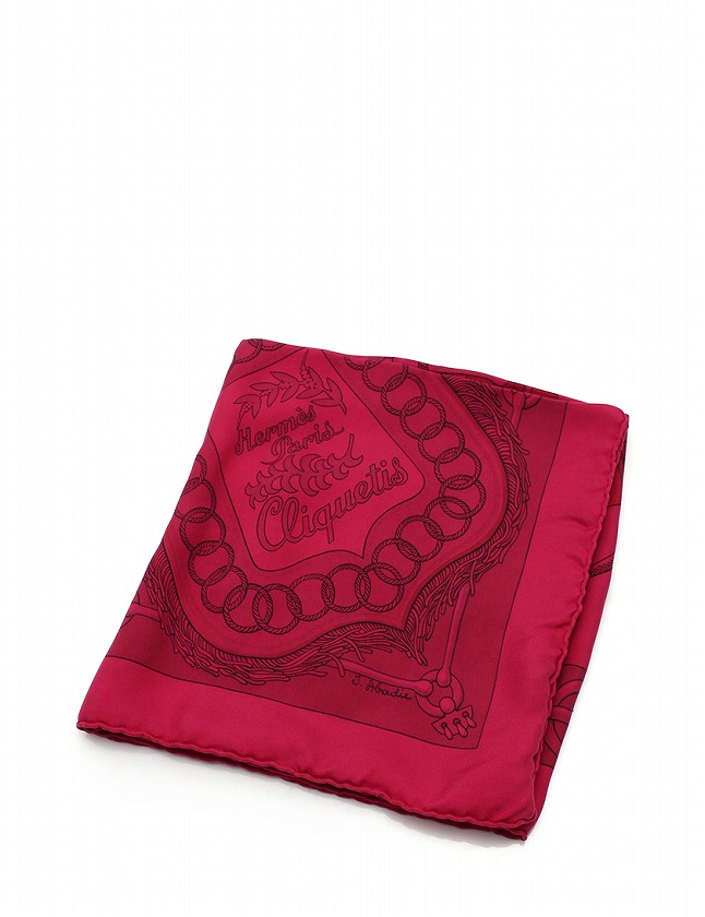 エルメス HERMES スカーフ スクエア カレ 90 フューシャ ピンク 赤 