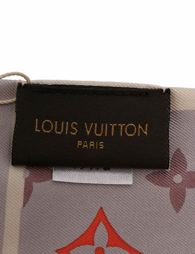 ルイヴィトン LOUIS VUITTON スカーフ バンドー ピンク オレンジ