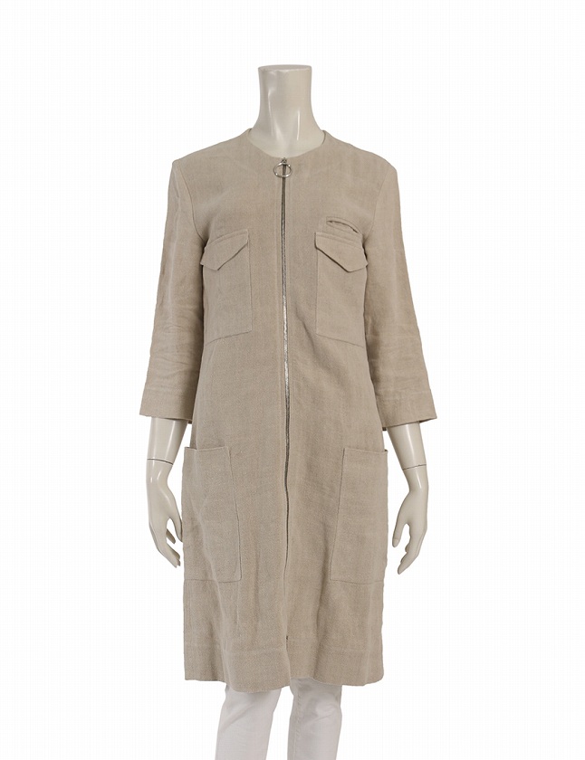 CELINE セリーヌ リネン ロングコート 