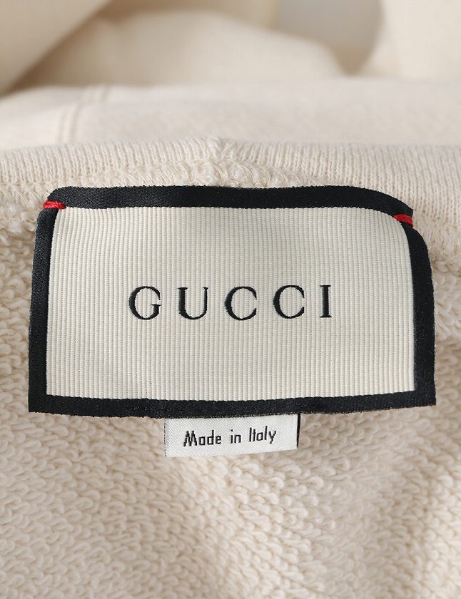 グッチ GUCCI パーカー スウェットシャツ アイボリー 赤 トップス 長袖 