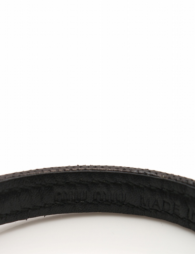 ミュウミュウ miumiu ブレスレット 黒 ブラック シルバー