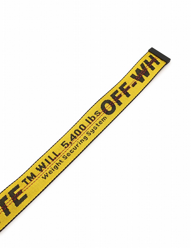 オフホワイト OFF WHITE ベルト 布ベルト 黄 イエロー 黒 FREE