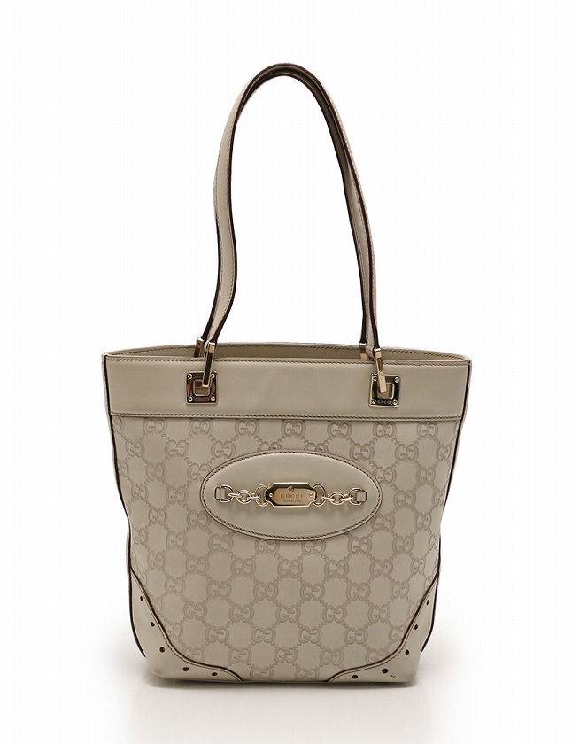 グッチ GUCCI トートバッグ ショルダーバッグ グッチシマ アイボリー 